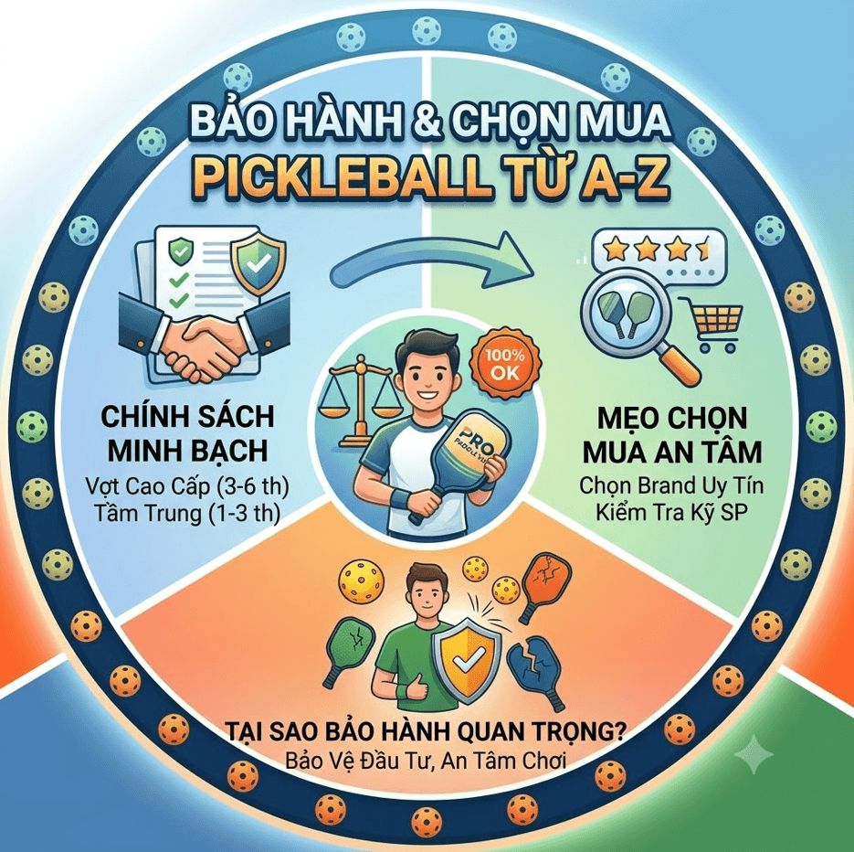 Bảo Hành Pickleball: 3 Điều Khoản Minh Bạch Giúp Bạn An Tâm Đầu Tư coverrr